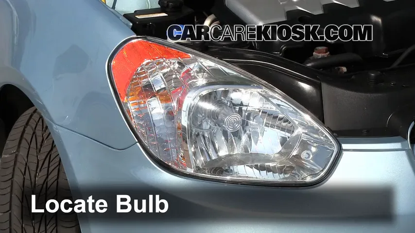2007 Hyundai Accent SE 1.6L 4 Cyl. Lights Parking Light (replace bulb)